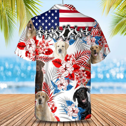 Labrador Retriever Hawaiian Shirt, Short Sleeve Dog Aloha Beach Shirt For Summer HO4939