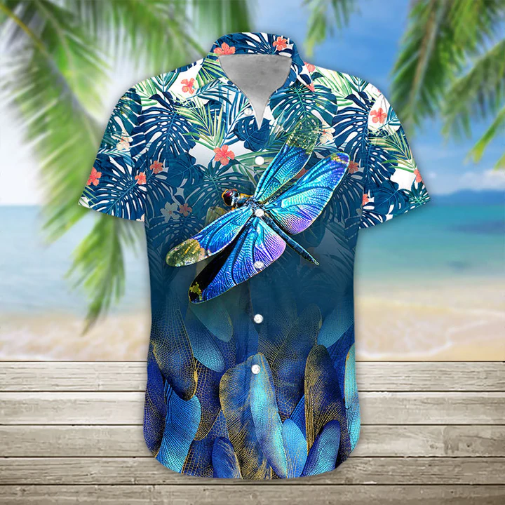 3D Summer Dragonfly Hawaii Shirt, Hawaiian shirt for men, women HO1100
