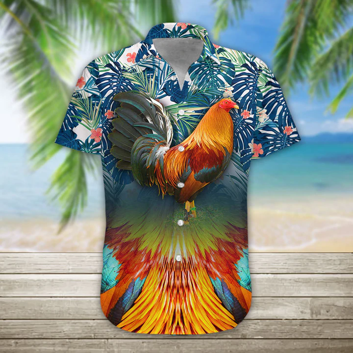 3D Rooster Hawaiian Shirt, Hawaiian shirt for men, women HO1107