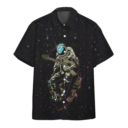 3D Astronaut Playing The Guitar Custom Hawaiian Shirt HO0534