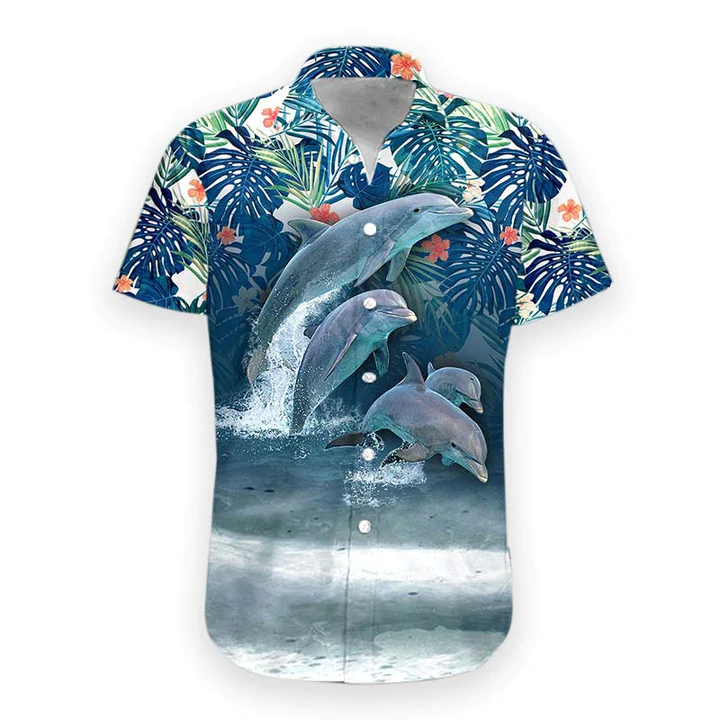 3D Dolphin Hawaii Shirt, Hawaiian shirt for men, women HO1099