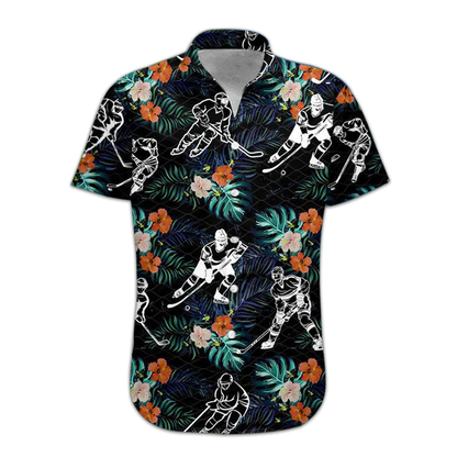 3D Hockey Hawaii Shirt, Mens Hawaiian Aloha Beach Shirt, Hawaiian Shirts for Men HO1089