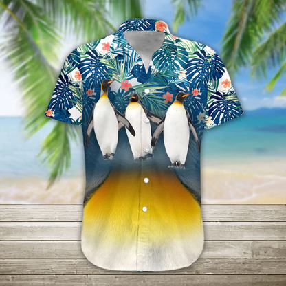 3D Penguin Hawaii Shirt, Mens Hawaiian Aloha Beach Shirt, Hawaiian Shirts for Men HO1090