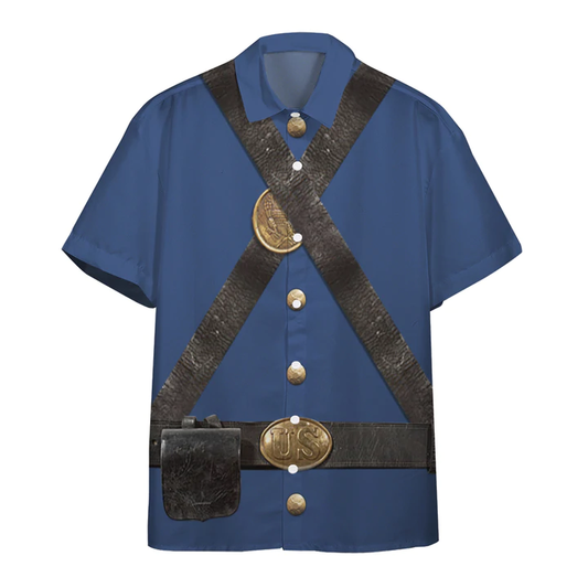 3D Union Infantry Uniform in Civil War Custom Short Sleeve Shirt, Hawaiian shirt for men, women HO1157