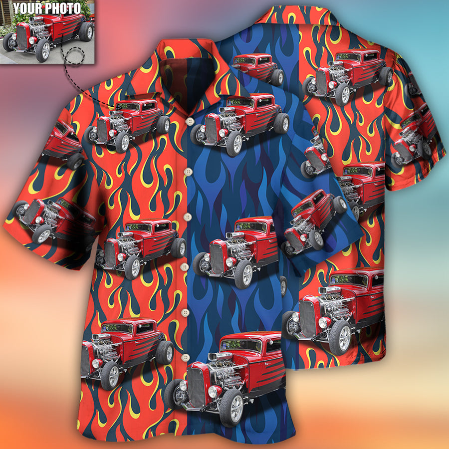 Hot Rod Various Style Custom Photo Hawaiian Shirt, Perfect Gift for Men Women, Custom Car Shirt HO4265