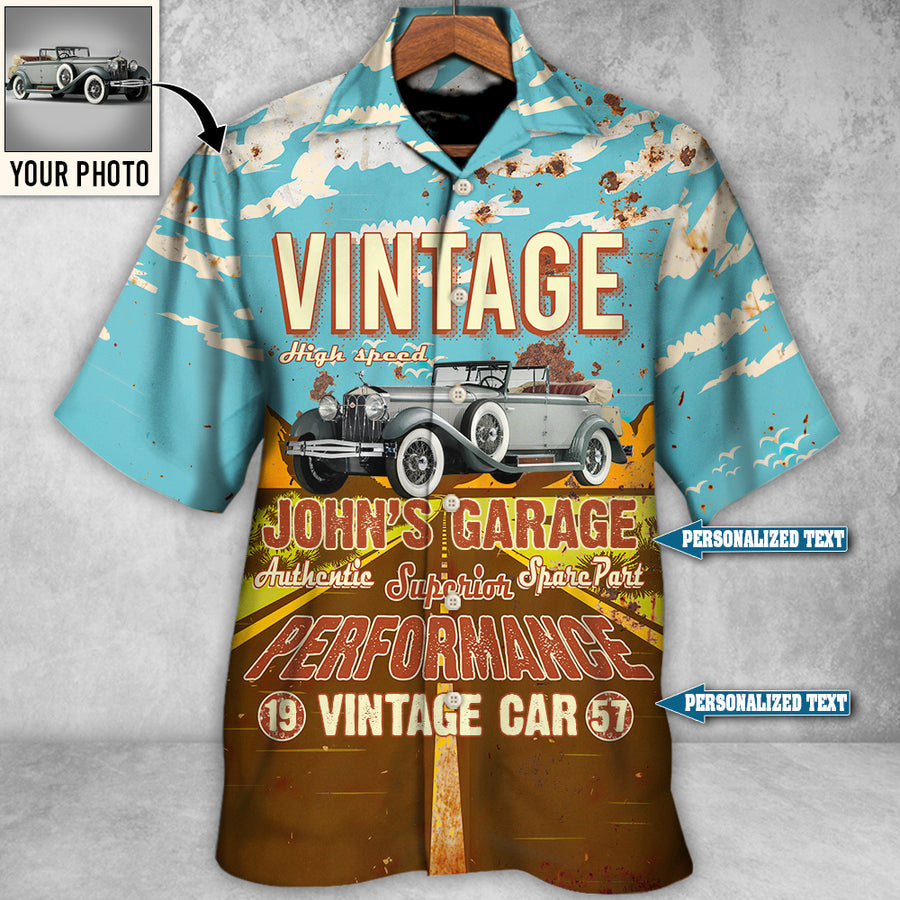 Route 66 Vintage Car Take Me On A Road Trip Custom Photo Personalized - Hawaiian Shirt - Personalized Photo Gifts HO4281