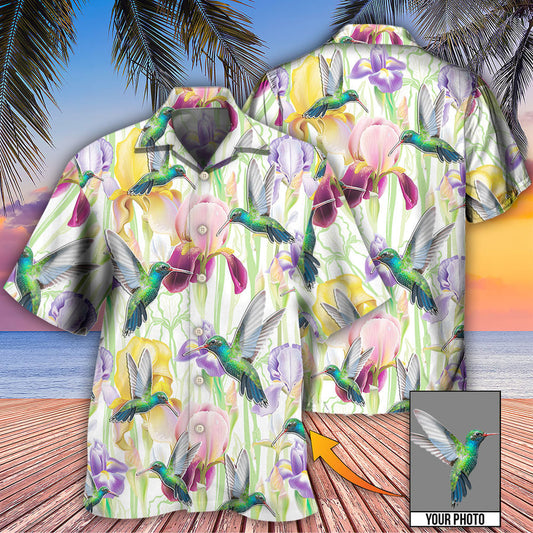 Hummingbird Flower Art Beautiful Custom Photo Hawaiian Shirt, Best Shirt for Summer HO4237