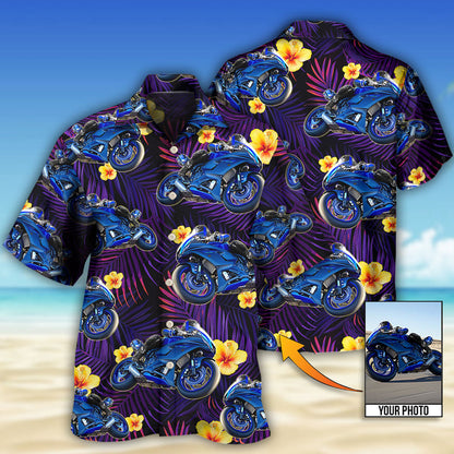 Trooper Motorcycle Tropical Custom Photo - Hawaiian Shirt for Men Women, Idea Gift Summer Shirt HO4260