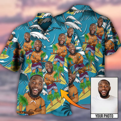 Face Aloha Surf Trip Custom Photo - Hawaiian Shirt, Custom Face Funny Shirt, Idea Gift Shirt for Men in Summer HO4275