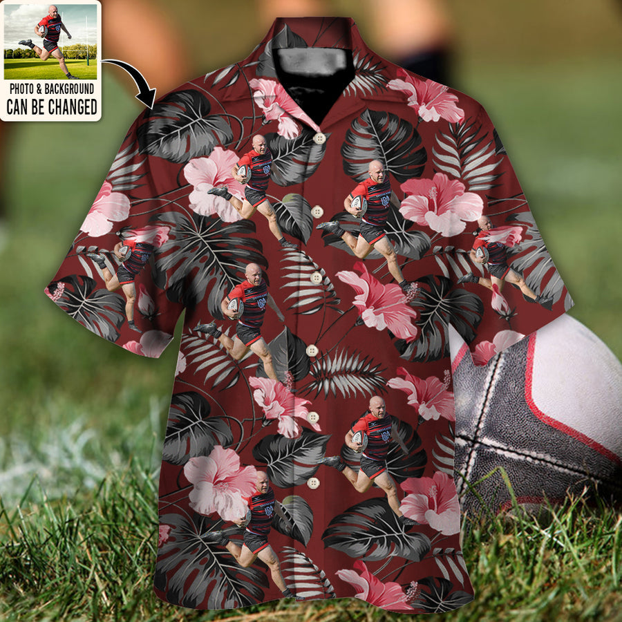 Rugby You Want Tropical Style Custom Photo - Hawaiian Shirt - Personalized Photo Gifts HO4247