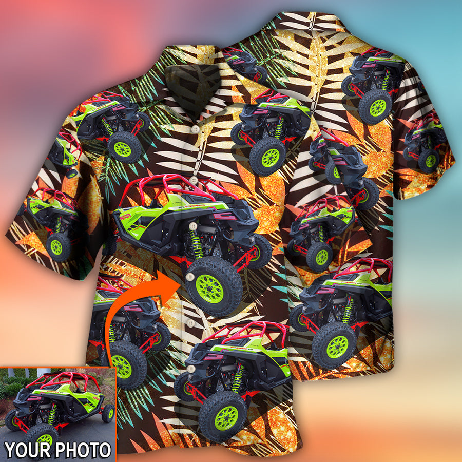 Car Polaris Pro Tropical Pattern Custom Photo Hawaiian Shirt, Personalized Hawaiian Shirt, Car Shirt HO4215