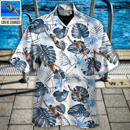 Swimming You Want Tropical Style Custom Photo - Hawaiian Shirt - Personalized Photo Gifts HO4264