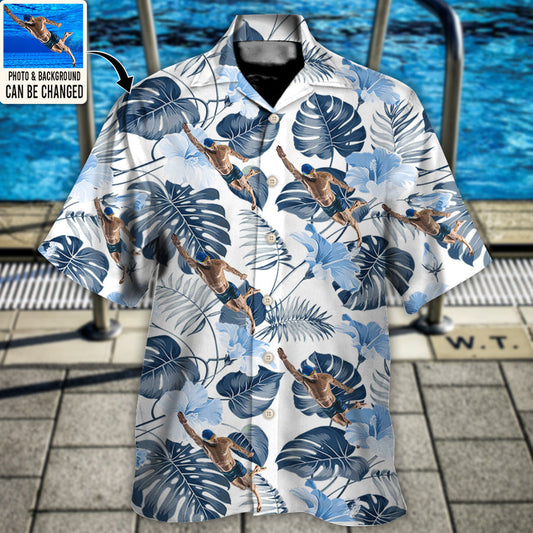 Swimming You Want Tropical Style Custom Photo - Hawaiian Shirt - Personalized Photo Gifts HO4264