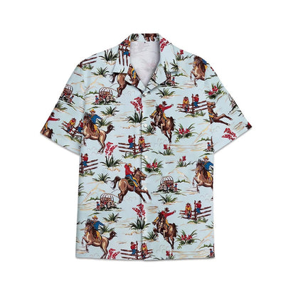 Horse pattern Hawaiian Shirt, Summer gift , Hawaiian Shirts for Men, Aloha Beach Shirt HO1031
