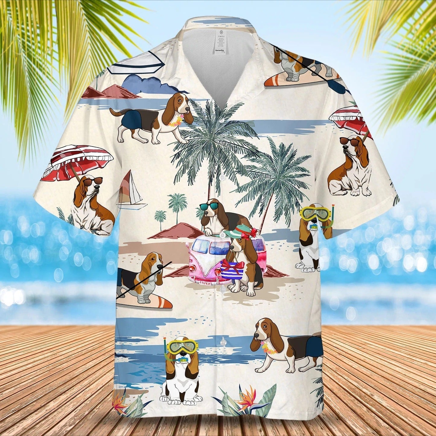 Dog Summer Beach Hawaiian Shirt, 3D Full Print Hawaii Aloha Beach Shirt For Pet Lovers, Dog Hawaii Shirt HO4898
