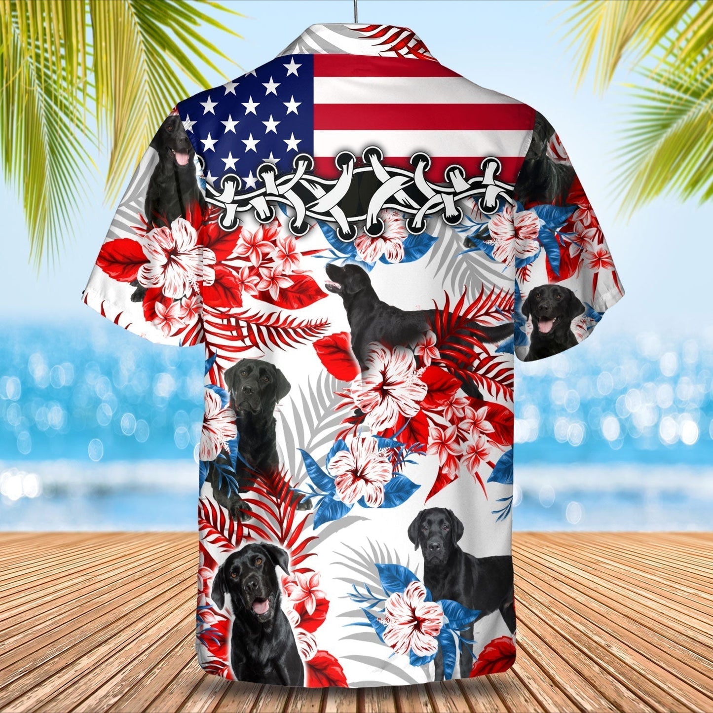 Labrador Black Hawaiian Shirt - Summer aloha shirt, Hawaiian shirt for Men and women HO0712