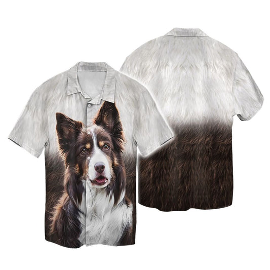 Border Collie Painting 3D Hawaiian Shirt For Dog Lovers, Dog Hawaii Shirts HO4956