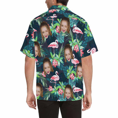 Custom Face Hawaiian Shirt Photo Hawaiian Shirt for Husband Personalized Hawaiian Shirt Photo Tropical Aloha Shirt Birthday Vacation Party Gift HO4346
