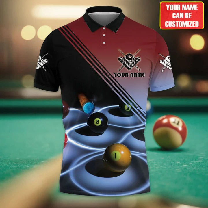 Lasfour Billiard Personalized Name 3D Unisex Shirt BIA0468