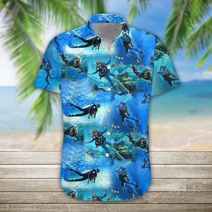 3D Scuba Diving Hawaiian Shirt for men and women HO3253