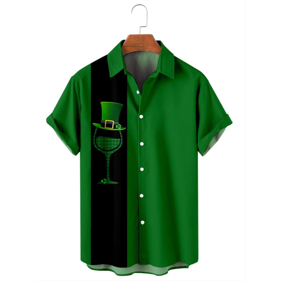 Shenanigans St. Patrick's Day Clover hawaiian shirt, Lucky Patrick's day, Irish hawaiian shirt PO0077