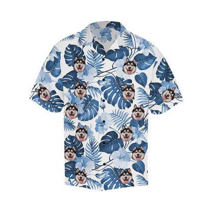 Personalized Dog Face Shirt, Personalized Hawaiian Shirt for Men, floral Aloha shirt men HO2703