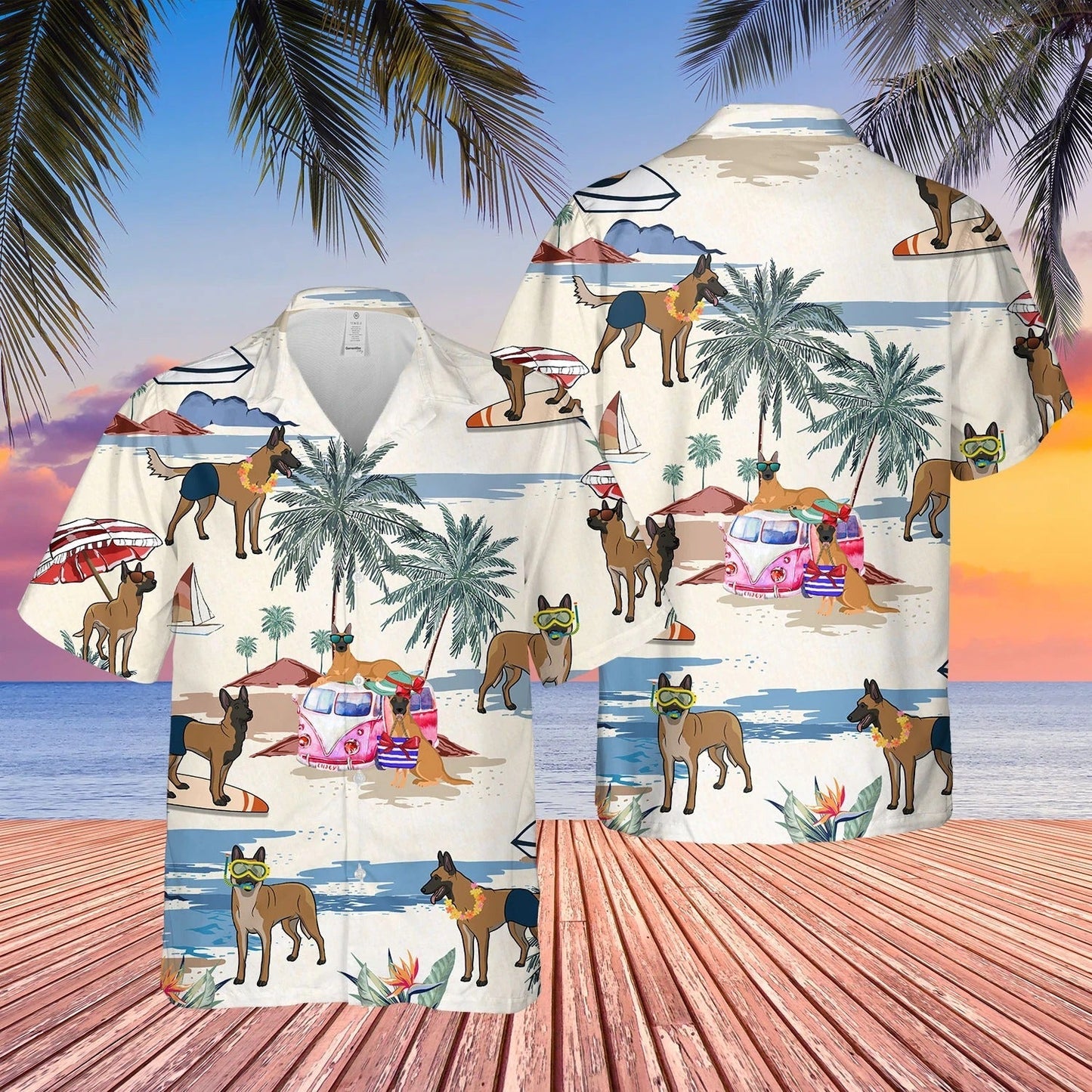 Dog Summer Beach Hawaiian Shirt, 3D Full Print Hawaii Aloha Beach Shirt For Pet Lovers, Dog Hawaii Shirt HO4898