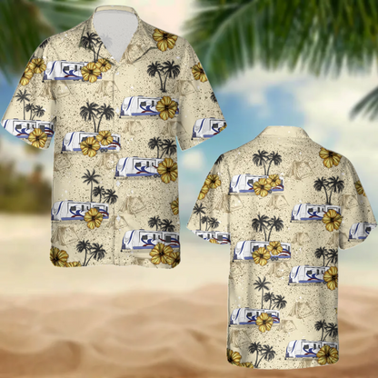 Upload Photo RV Camping Hawaiian Shirt, Idea Shirt for Summer, Camping Hawaiian Shirt for Men, Women HO0335