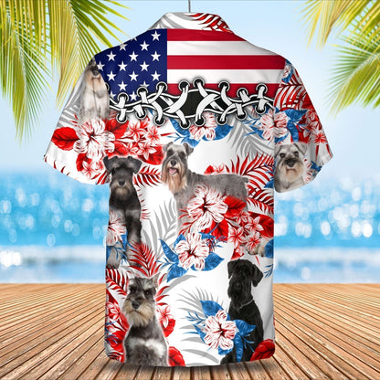 Schnauzer Hawaiian Shirt - Gift for Summer, Summer aloha shirt, Hawaiian shirt for Men and women HO0665