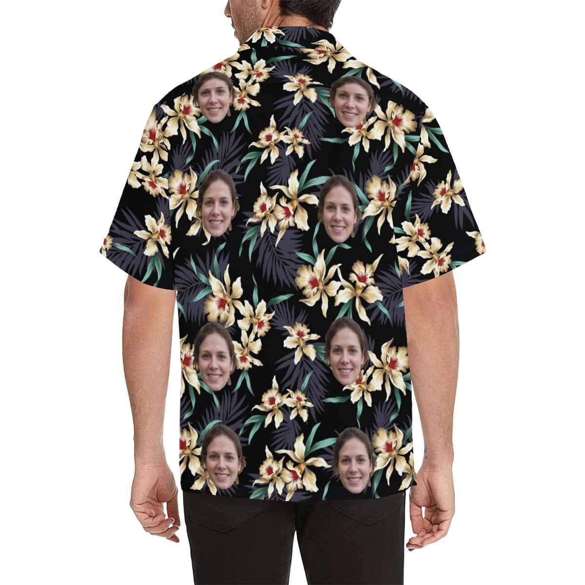 Custom Image Hawaiian Shirt with Photo Lily Flowers Unisex Create Your Own Hawaiian Shirt HO4344
