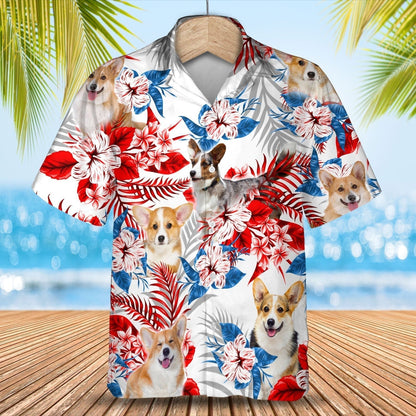Welsh Corgi Hawaiian Shirt, Cool 3D Full Print Dog In Aloha Beach Shirts, Dog Hawaiian Shirt HO4922