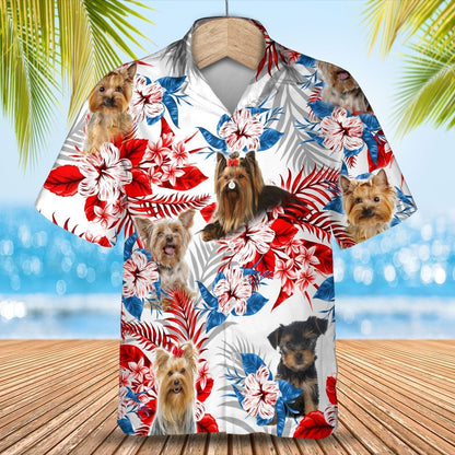 Yorkshire Terrier Hawaiian Shir For Men And Woman, 3D Full Print Dog And Flower Aloha Beach Shirts HO4924