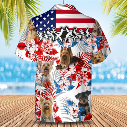 Yorkshire Terrier Hawaiian Shir For Men And Woman, 3D Full Print Dog And Flower Aloha Beach Shirts HO4924