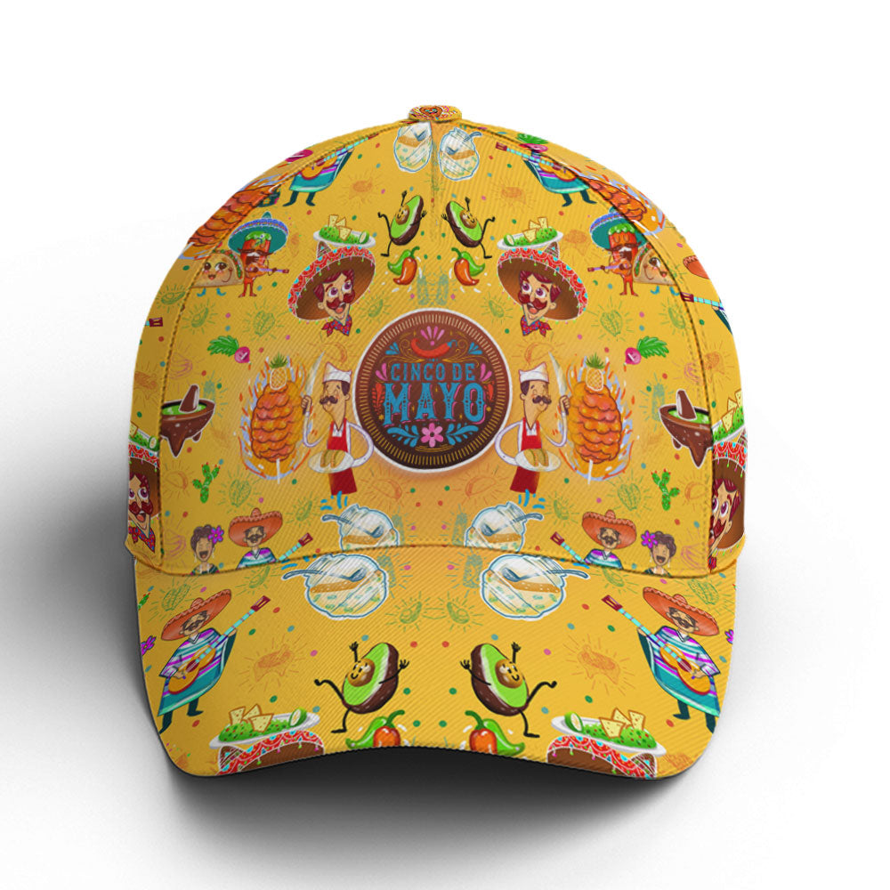 Cinco De Mayo Yellow Funny Pattern Baseball Cap Lasfour CO0922