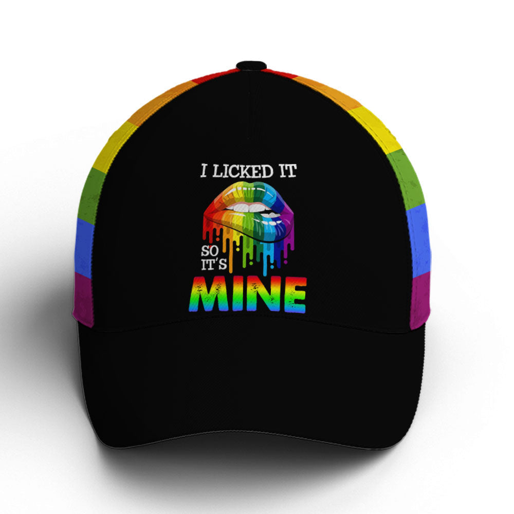 Baseball Cap For LGBTQ Drawing Dripping Lips Lasfour CO0942