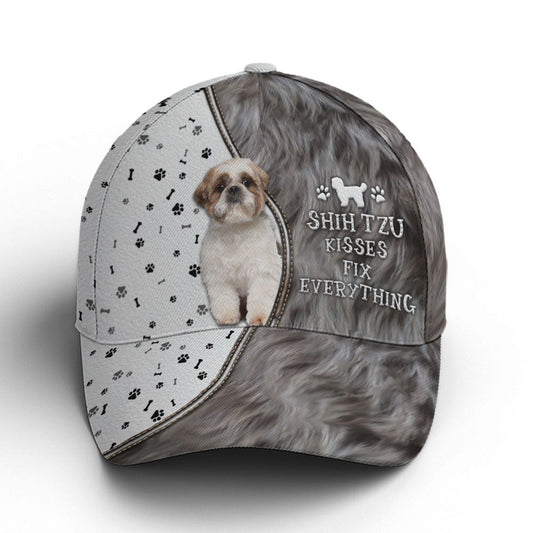 Shih Tzu Kisses Fix Everything Baseball Cap Lasfour CO0692