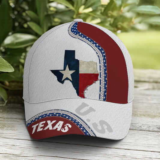 Baseball Cap For Texas People Flag Zip Design Lasfour CO0949