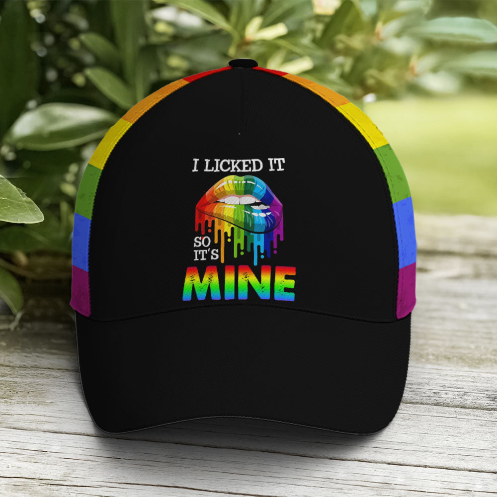 Baseball Cap For LGBTQ Drawing Dripping Lips Lasfour CO0942