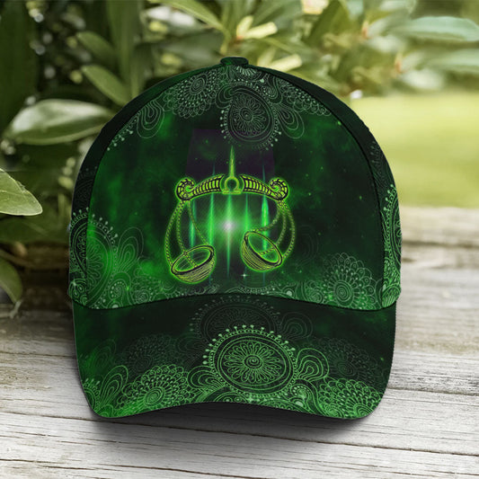 Libra Green Galaxy Pattern Baseball Cap Lasfour CO0914