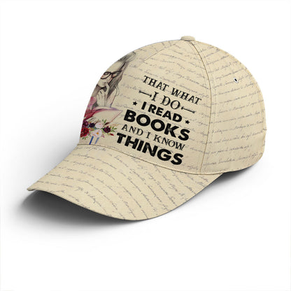 Vintage Books Read Books And Know Things Baseball Cap Lasfour CO0913