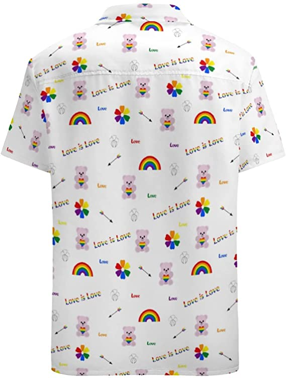 Love Is Love Hawaii T Shirt For Gay Men, Gift To Couple Gaymer, Rainbow Pride Hawaiian Shirts HO4541