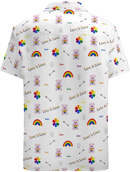 Love Is Love Hawaii T Shirt For Gay Men, Gift To Couple Gaymer, Rainbow Pride Hawaiian Shirts HO4541