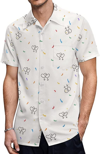 Hawaii Shirt Pride Month Rainbow Lgbt Print Summer Hawaiian Shirts Beach Shirts, Gift For Lesbian Gaymer HO4629