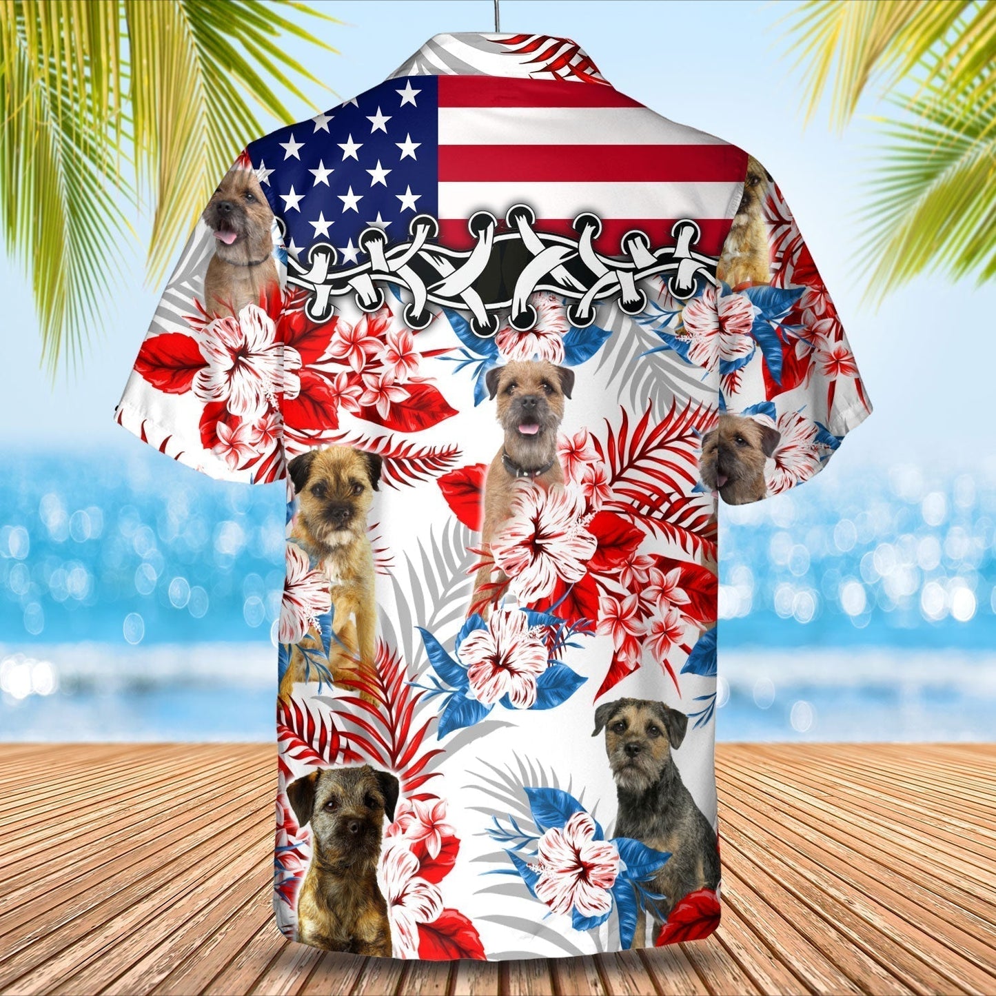Border Terrier Hawaiian Shirt - Summer aloha shirt, Hawaiian shirt for Men and women HO0694