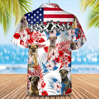 Border Terrier Hawaiian Shirt - Summer aloha shirt, Hawaiian shirt for Men and women HO0694
