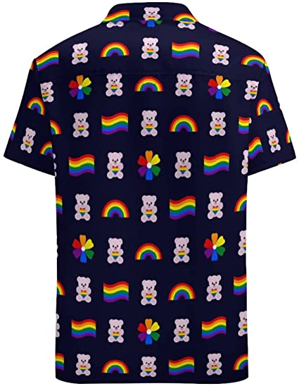Bear Pride Hawaiian Shirt, Rainbow Pride Hawaii Tshirt, Aloha Lgbtq Beaach Pride Hawaiian Shirt HO4650