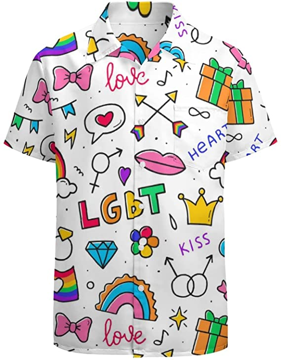 Pride Rainbow Lips Hawaiian T Shirt, Trans Pride Hawaii 3D Shirt For Pride Month, Transgender Pride Shirts HO4516