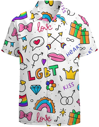 Pride Rainbow Lips Hawaiian T Shirt, Trans Pride Hawaii 3D Shirt For Pride Month, Transgender Pride Shirts HO4516