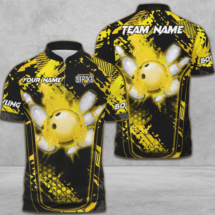 Custom Flame Bowling Jersey For Team BO0035