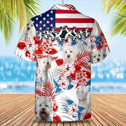 West Highland White Terrier Hawaiian Shirt - Gift for Summer, Summer aloha shirt, Hawaiian shirt for Men and women HO0680